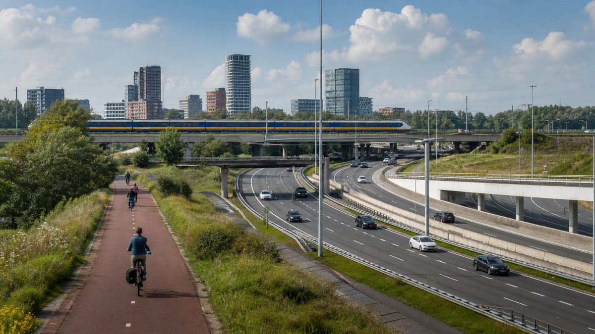 Verkehr auf einer niederländischen Autobahn